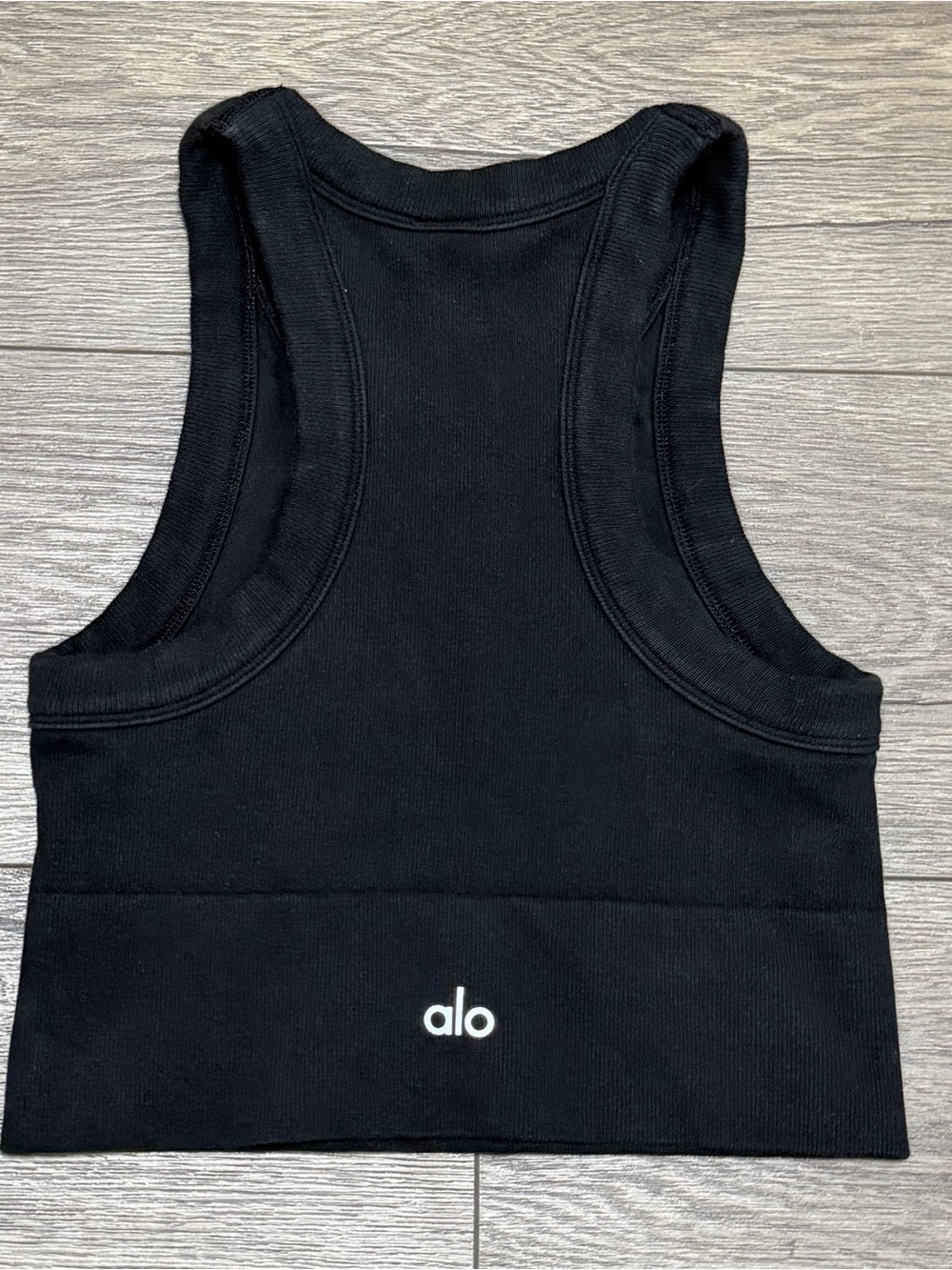 Alo Yoga Seamless Delight High Neck Bra Black Gym Training Size XS - Picture 3 of 6
